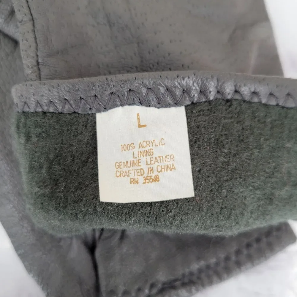 Fownes Vintage Classic Grey Leather Driving Gloves